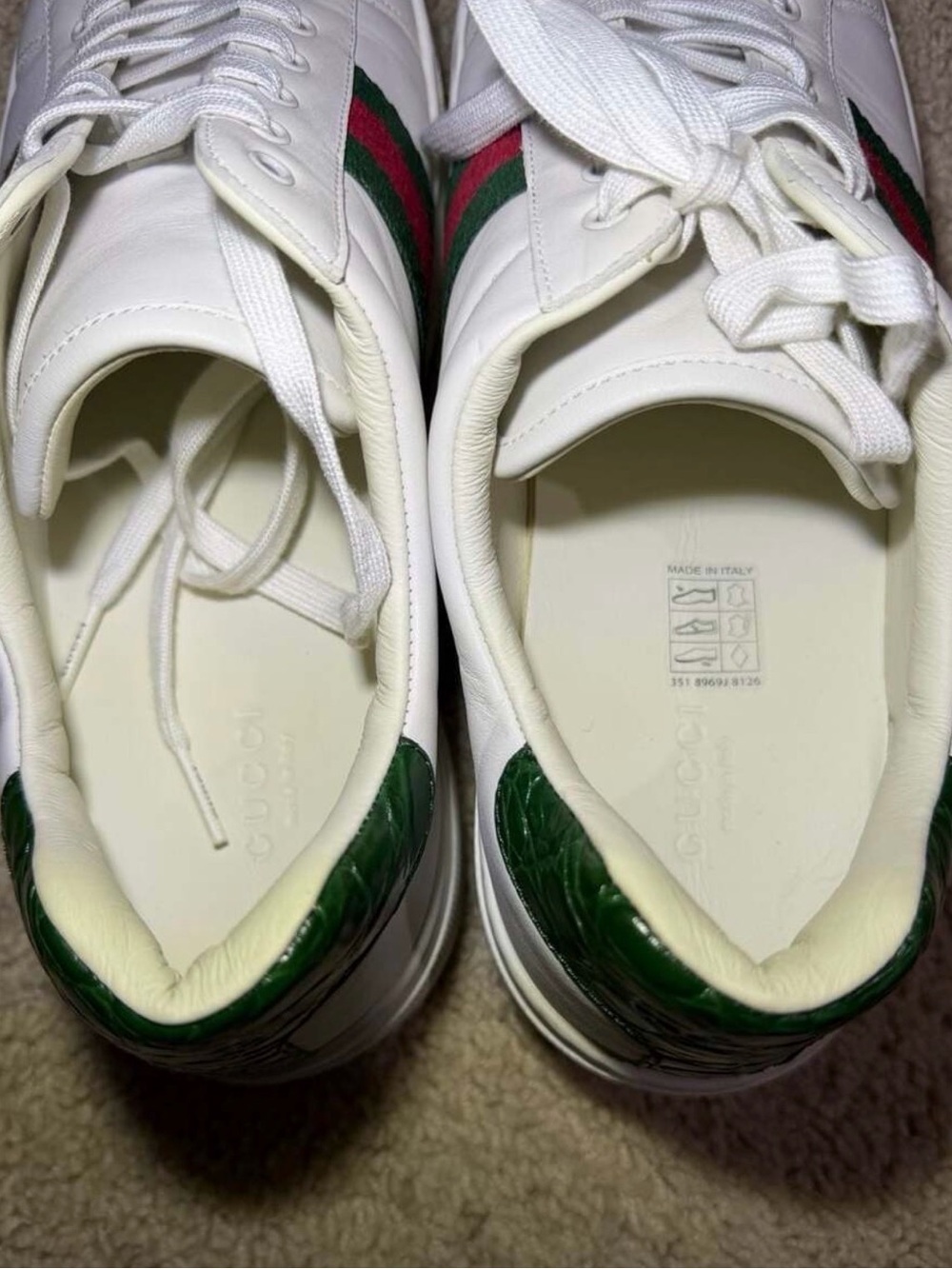 Gucci Classic White Leather Low-Top Sneakers - Picture 5 of 7